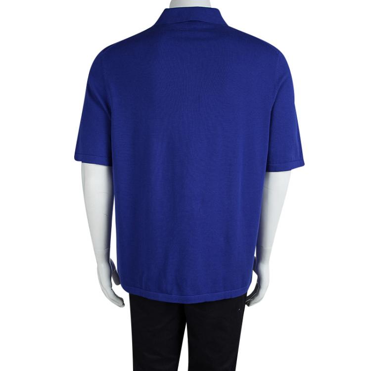 Pre Owned Burberry Brit Bright Lapis Blue Polo T-Shirt XL