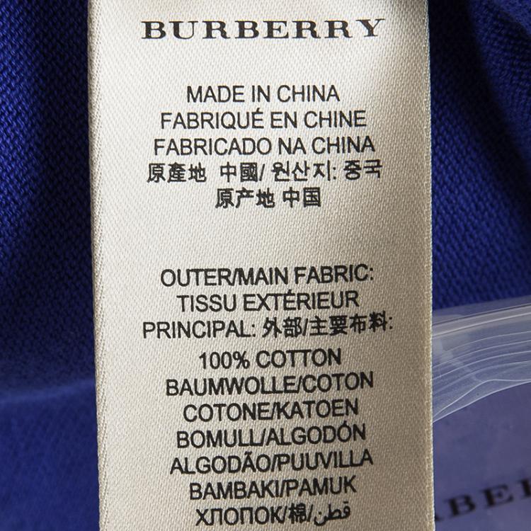 Pre Owned Burberry Brit Bright Lapis Blue Polo T-Shirt XL