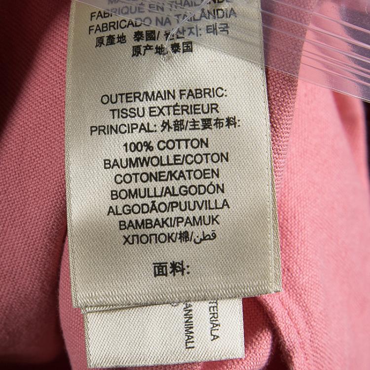 Pre Owned Burberry Brit Rose Pink Cotton Long Sleeve Carmell Shirt XS