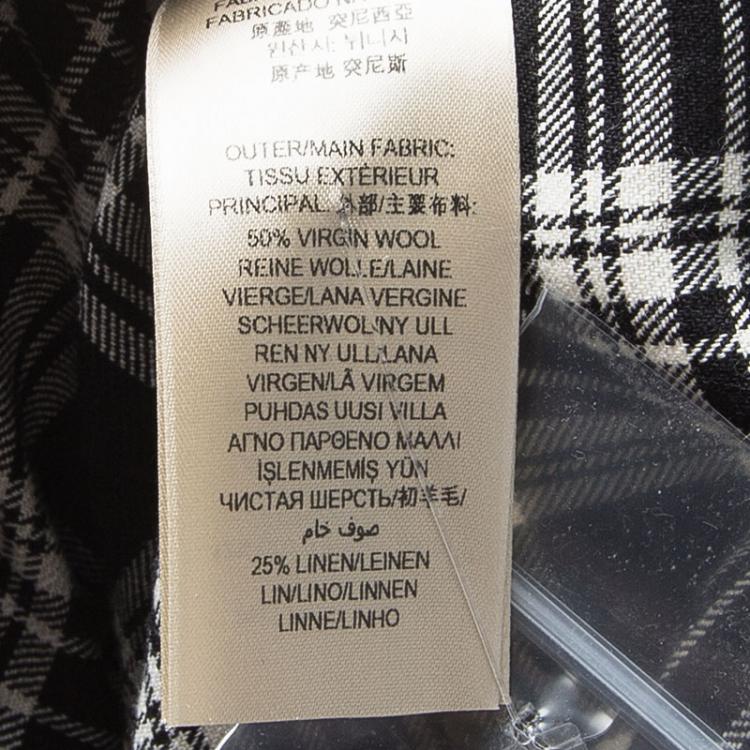 Pre Owned Burberry Brit Monochrome Tartan Plaid Long Sleeve Jace Shirt S