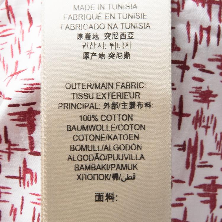 مملوكة مسبقًا Burberry London Printed Cotton Short Sleeve Southbrook Shirt S