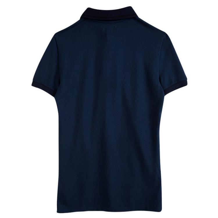 Pre Owned Burberry Deep Teal Blue Contrast Collar Honeycomb Knit Atkins Polo T-Shirt XS