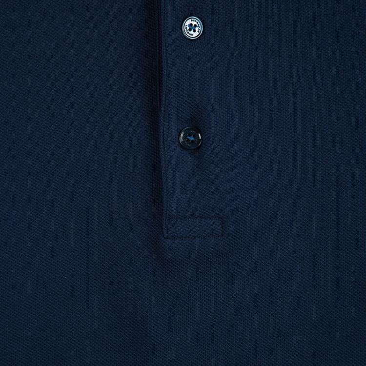 Pre Owned Burberry Deep Teal Blue Contrast Collar Honeycomb Knit Atkins Polo T-Shirt XS