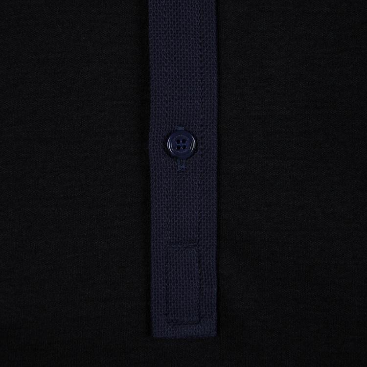 Pre Owned Burberry Black and Navy Blue Colorblock Polo T-Shirt XS