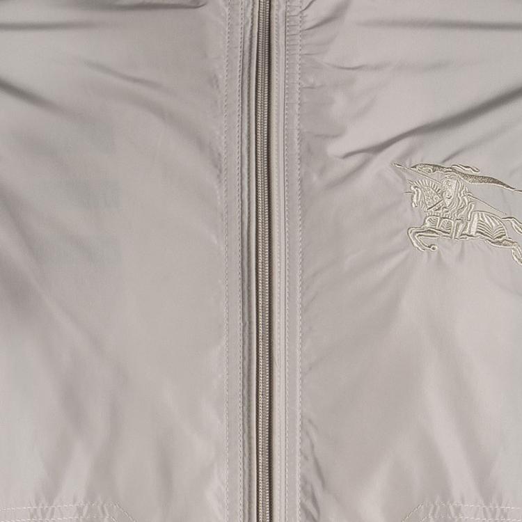 Pre Owned Burberry London Beige Long Sleeve Bomber Jacket L