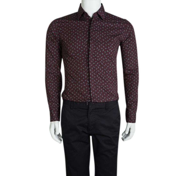 burgundy burberry shirt