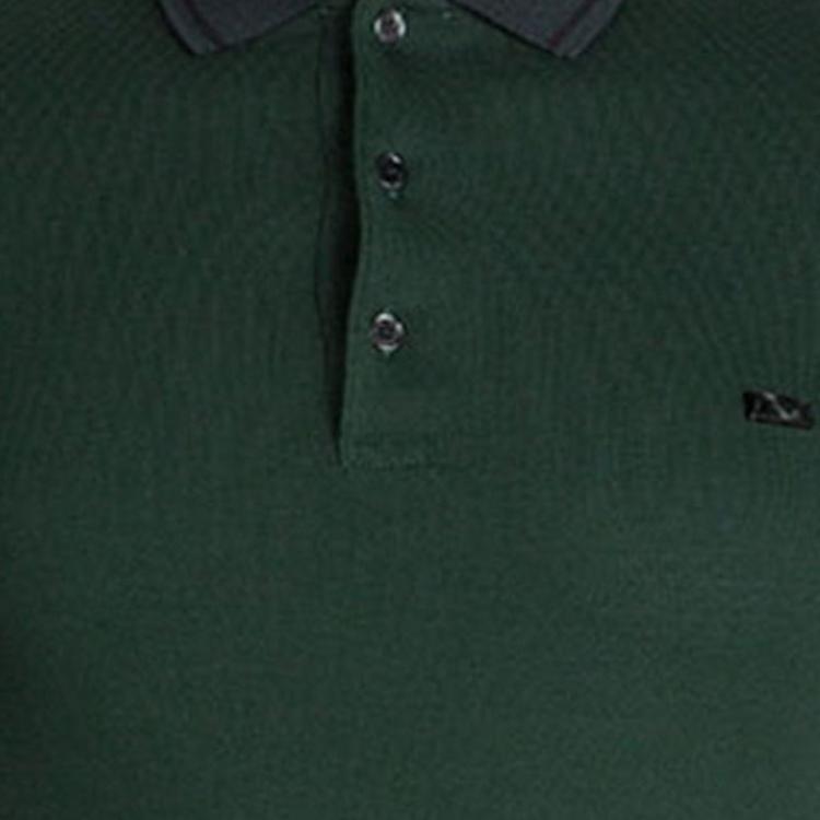 Pre Owned Burberry London Deep Bottle Green Long Sleeve Anderton Polo T-Shirt XS