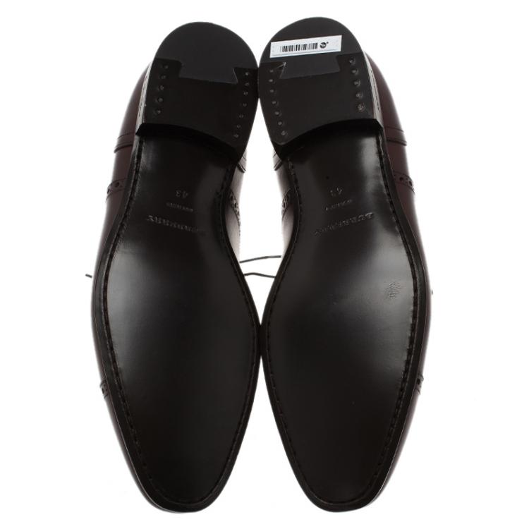 Pre Owned Burberry Brown Brogue Leather Markwell Lace Up Oxfords Size 43