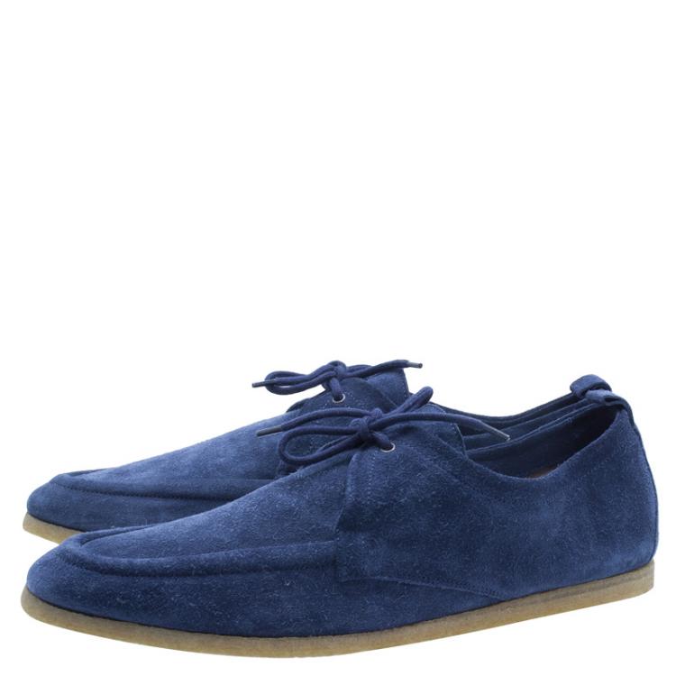 Pre Owned Burberry Blue Suede Tobias Loafers Size 44