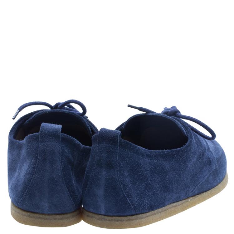 Pre Owned Burberry Blue Suede Tobias Loafers Size 44