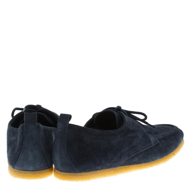 Pre Owned Burberry Navy Blue Suede Tobias Loafers Size 44