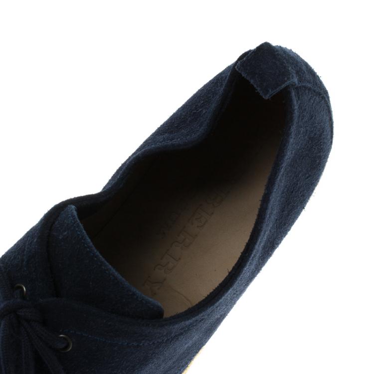 مملوكة مسبقًا Burberry Prorsum Blue Suede Tobias Loafers Size 46