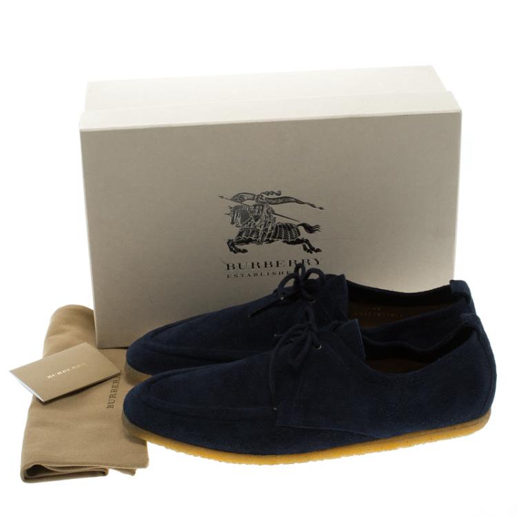 مملوكة مسبقًا Burberry Prorsum Blue Suede Tobias Loafers Size 46