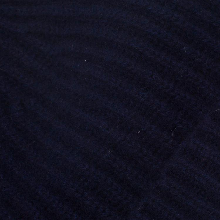 Pre Owned Burberry Navy Blue Cashmere Rib Knit Beanie