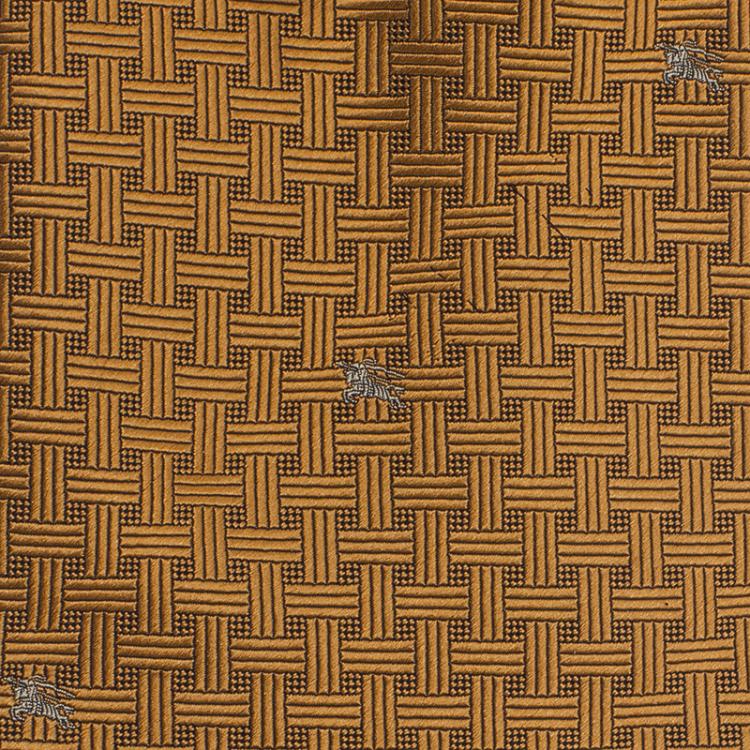 Pre Owned Burberry Beige Silk Printed Tie 