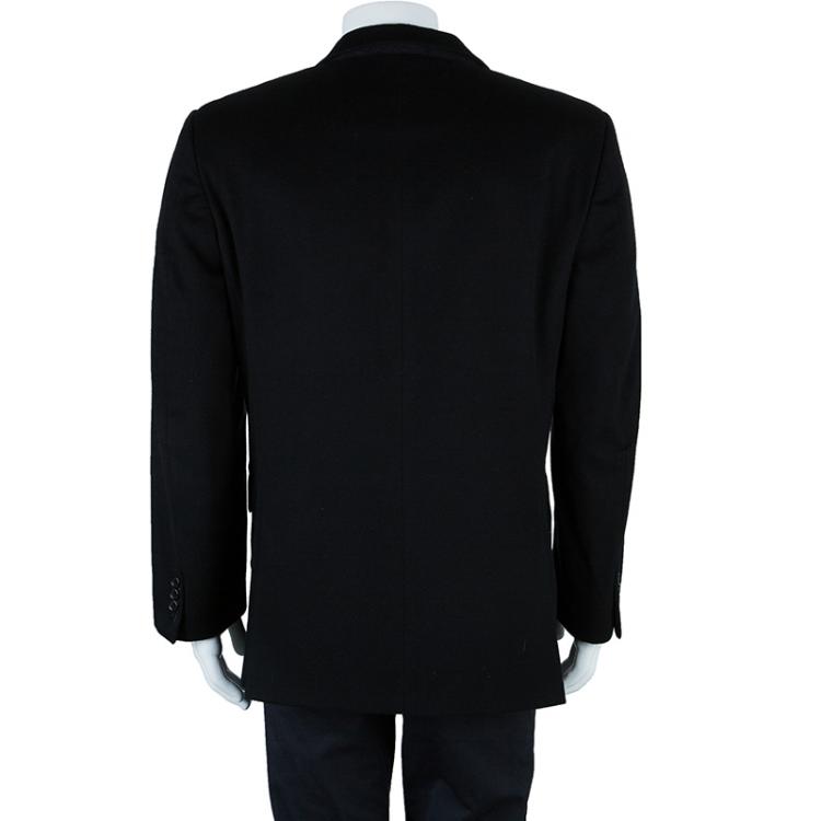 Pre Owned Burberry Men's Black Wool Blazer L