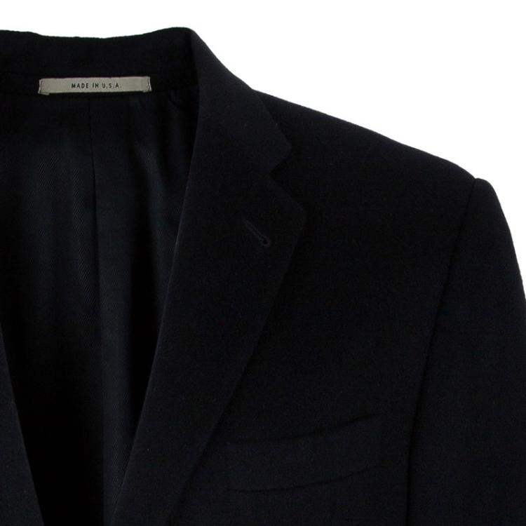 Pre Owned Burberry Men's Black Wool Blazer L