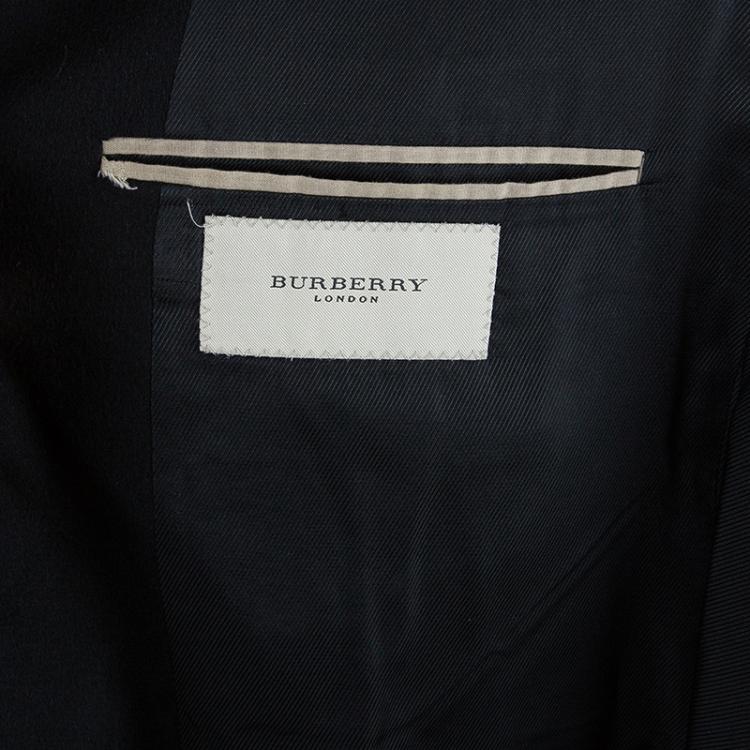 Pre Owned Burberry Men's Black Wool Blazer L