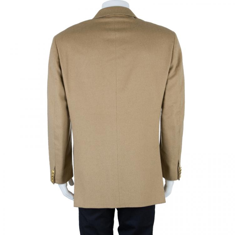 Pre Owned Burberry Men's Beige Wool Blazer EU 54