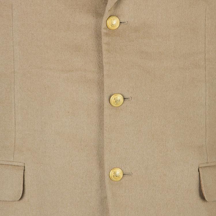 Pre Owned Burberry Men's Beige Wool Blazer EU 54