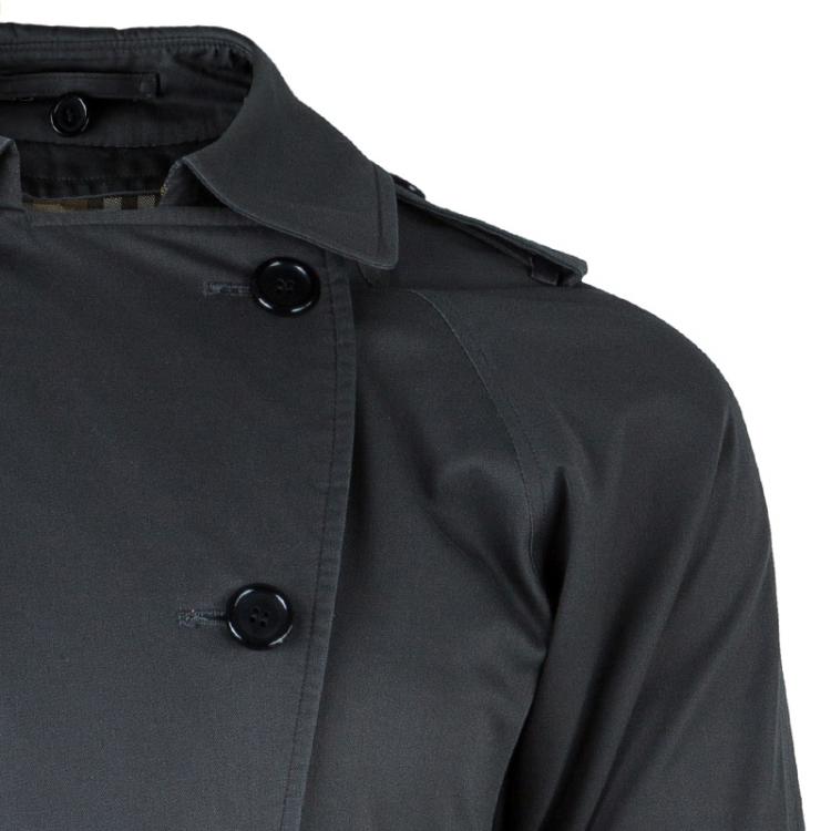 Pre Owned Burberry Prorsum Men's Grey Double-Breasted Trenchcoat S