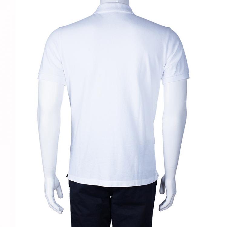 Pre Owned Burberry Men's White Cotton Polo Shirt M