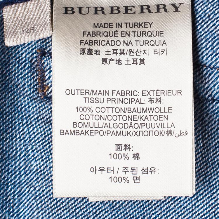 Pre Owned Burberry Men's Blue Distressed Denim Jeans S/M