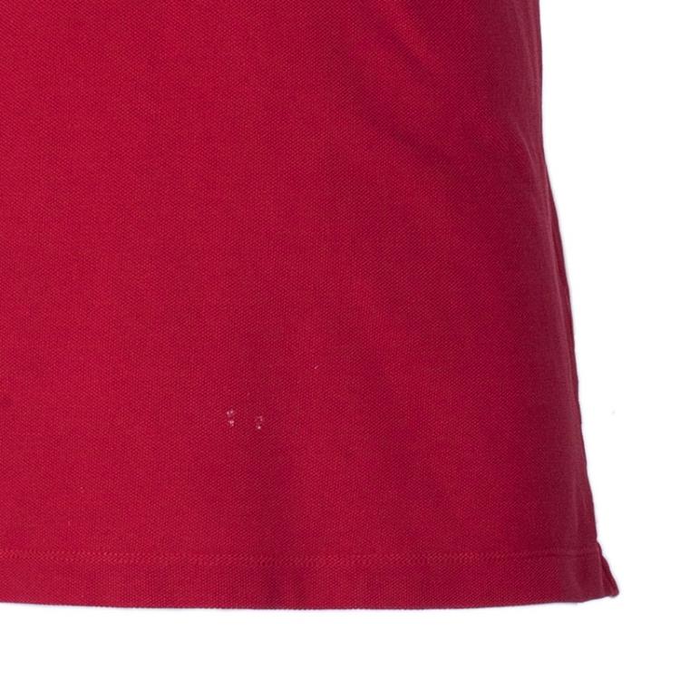 Pre Owned Burberry Men's Red Cotton Polo Shirt S