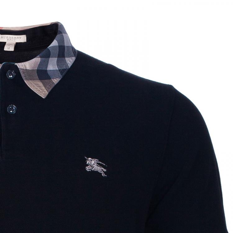 black burberry collar shirt