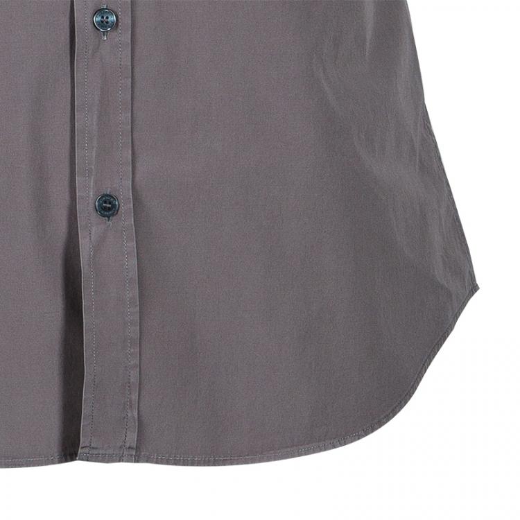 Pre Owned Burberry Brit Men's Grey Short Sleeve Shirt L