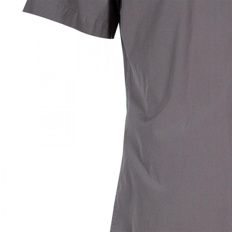 Pre Owned Burberry Brit Men's Grey Short Sleeve Shirt L