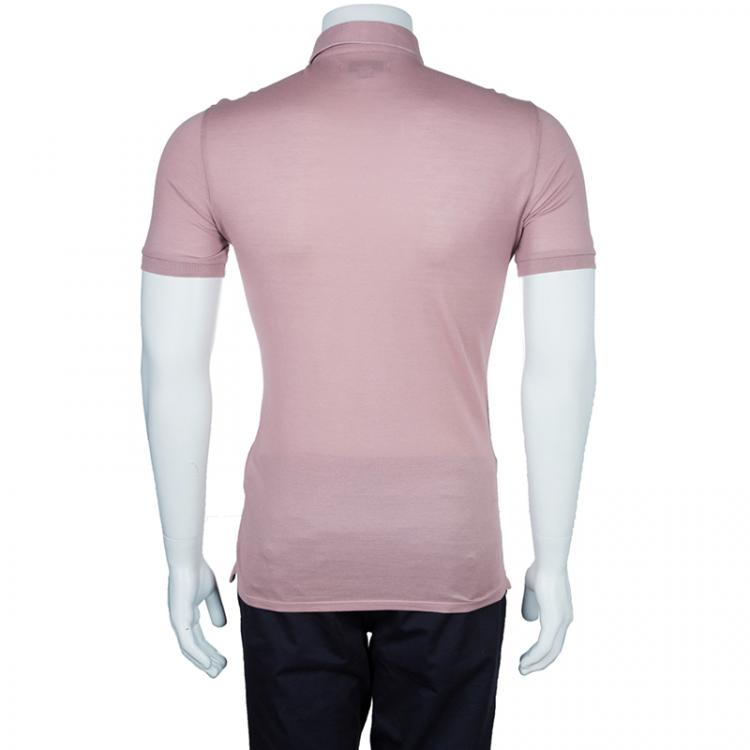 Pre Owned Burberry Men's Mauve Polo Shirt S