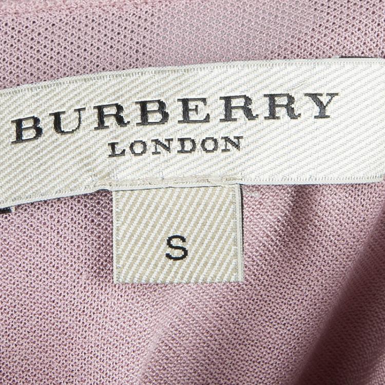 Pre Owned Burberry Men's Mauve Polo Shirt S