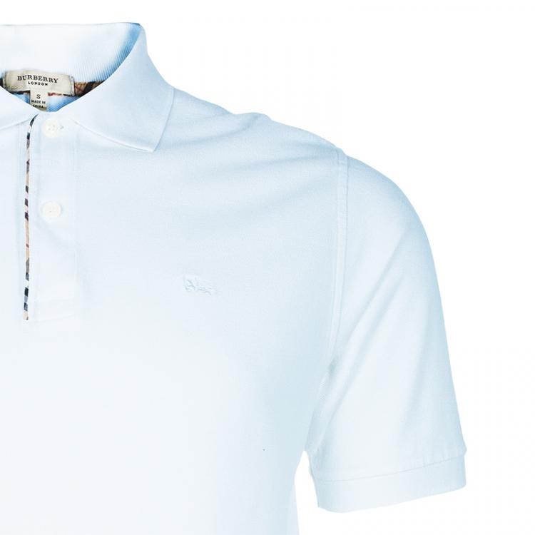 Pre Owned Burberry Men's White Polo Shirt S