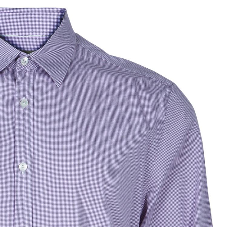 Pre Owned Burberry Men's Purple Check Shirt L
