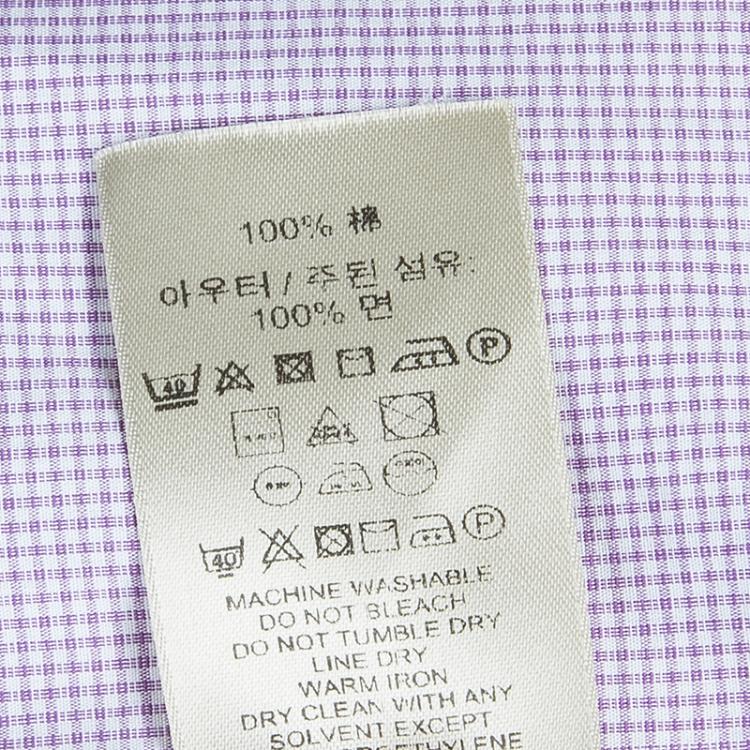 Pre Owned Burberry Men's Purple Check Shirt L