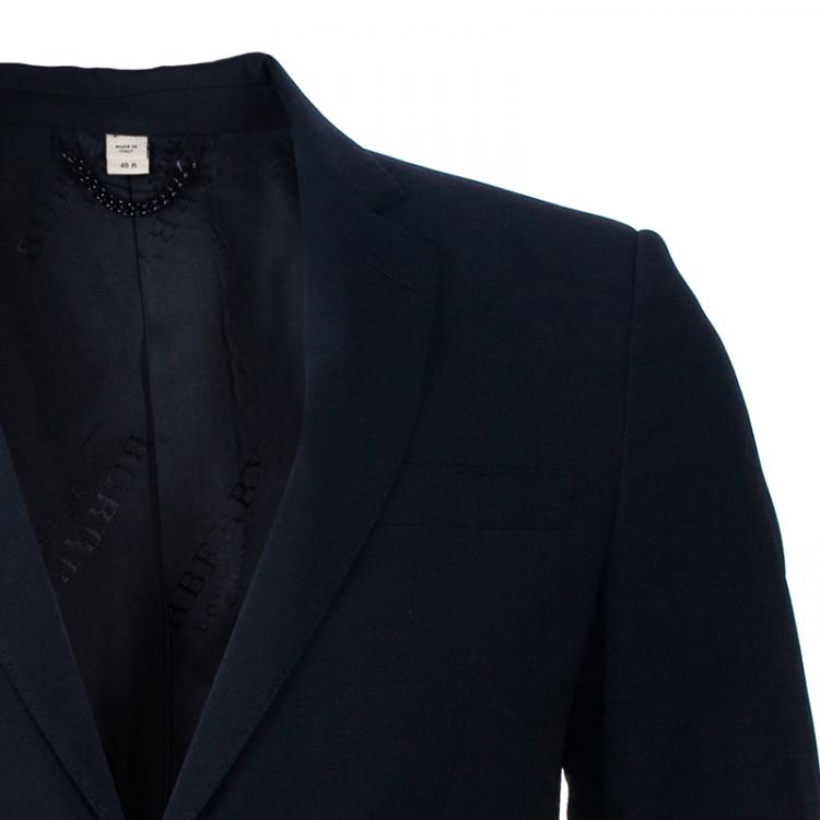 Pre Owned Burberry Tailored Fit Black Men's Suit EU46