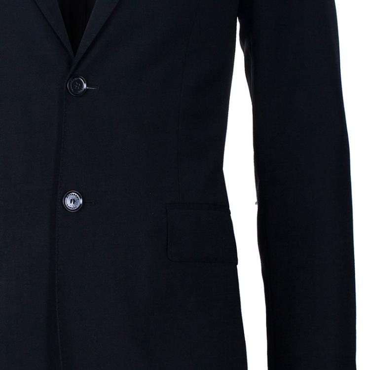Pre Owned Burberry Tailored Fit Black Men's Suit EU46