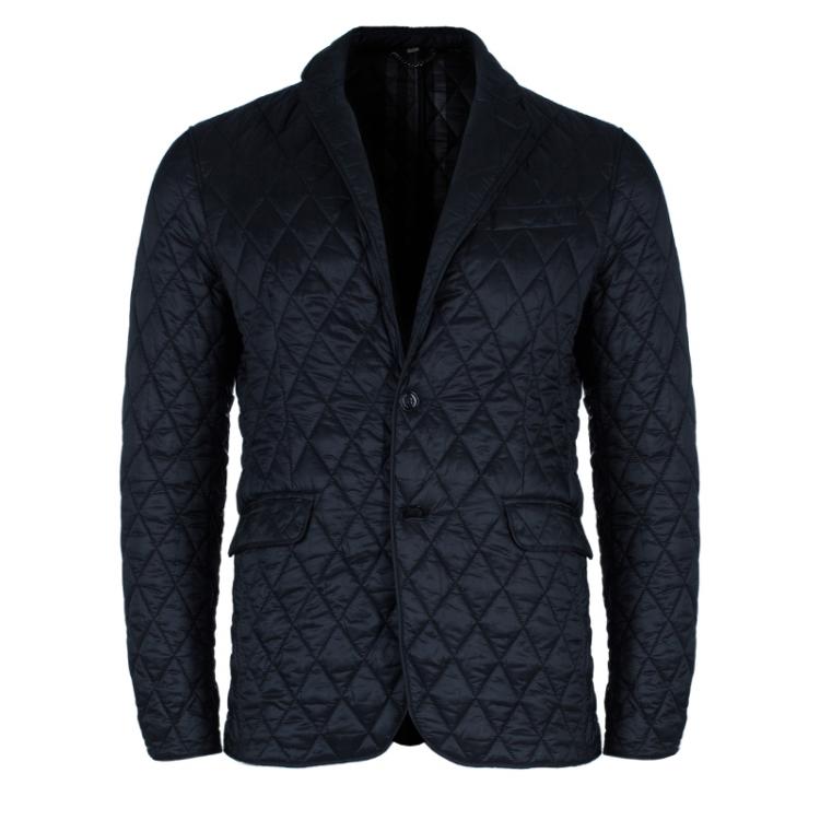 Burberry Men's Black Diamond Quilted Jacket L Burberry | The Luxury Closet