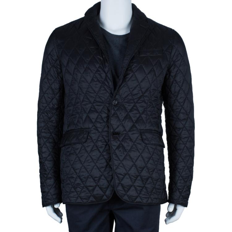 Burberry Men's Black Diamond Quilted Jacket L Burberry | TLC