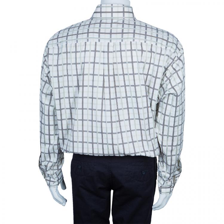 Pre Owned Burberry Men's Check Cotton Shirt XXL