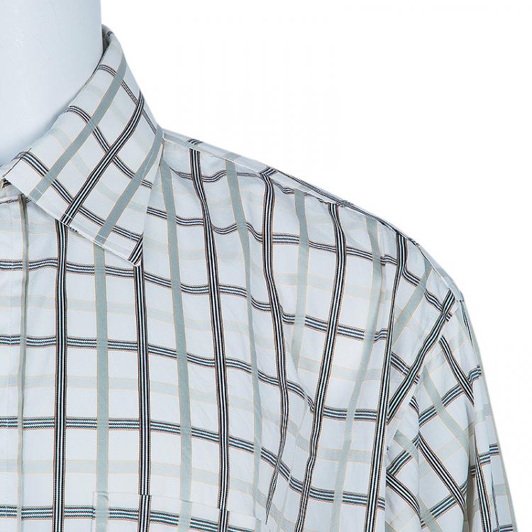 Pre Owned Burberry Men's Check Cotton Shirt XXL