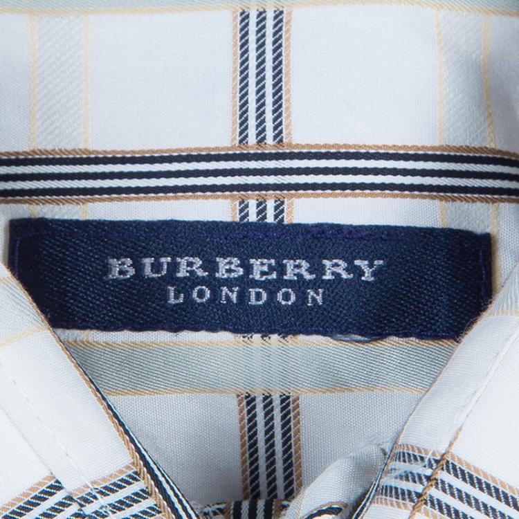 Pre Owned Burberry Men's Check Cotton Shirt XXL