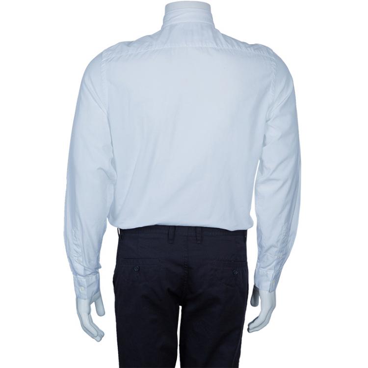 Pre Owned Burberry Men's White Tailored Fit Shirt M