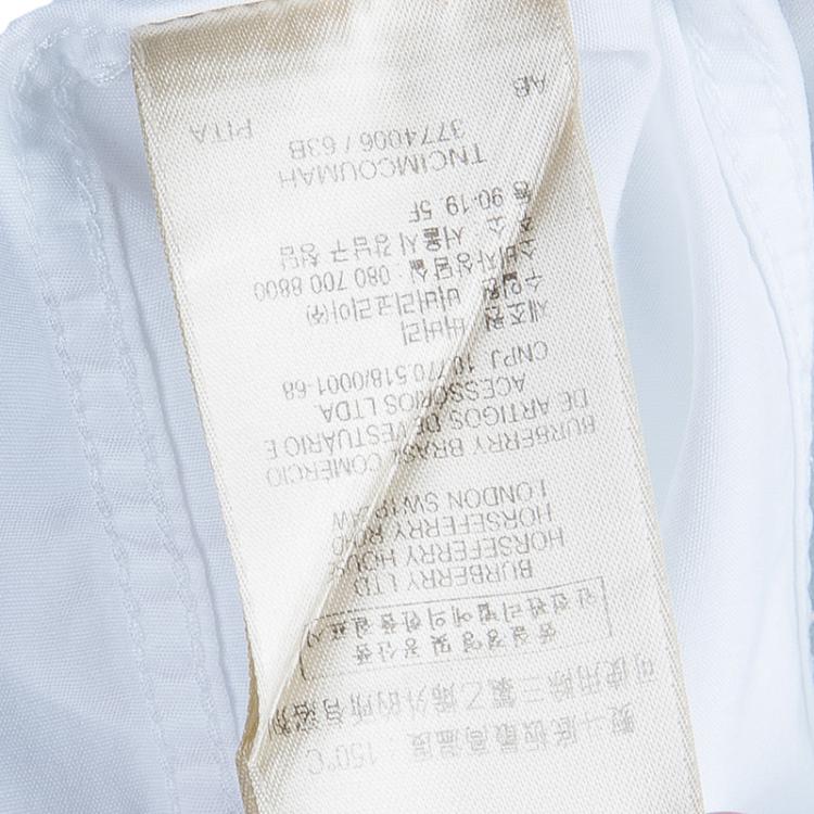 Pre Owned Burberry Men's White Tailored Fit Shirt M