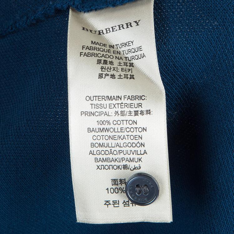 Pre Owned Burberry Men's Teal Polo Shirt S