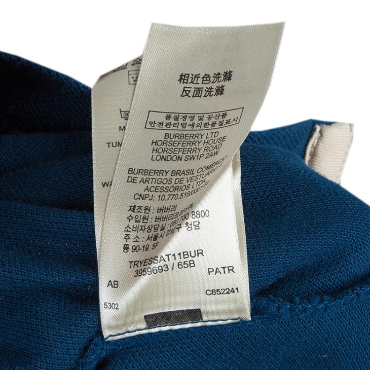 Pre Owned Burberry Men's Teal Polo Shirt S