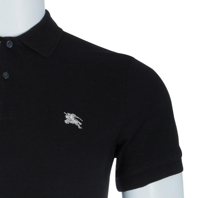 Pre Owned Burberry Black Polo Shirt S