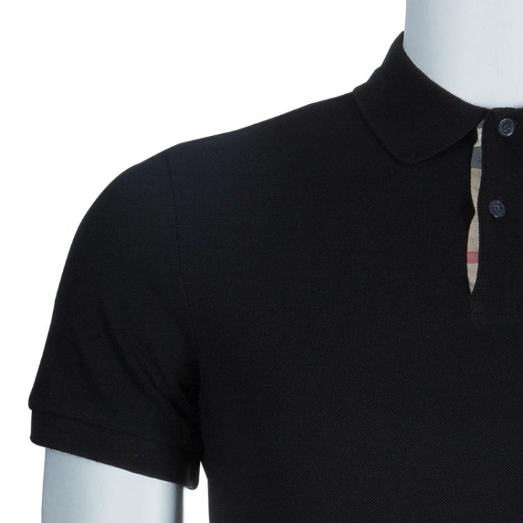 Pre Owned Burberry Black Polo Shirt S
