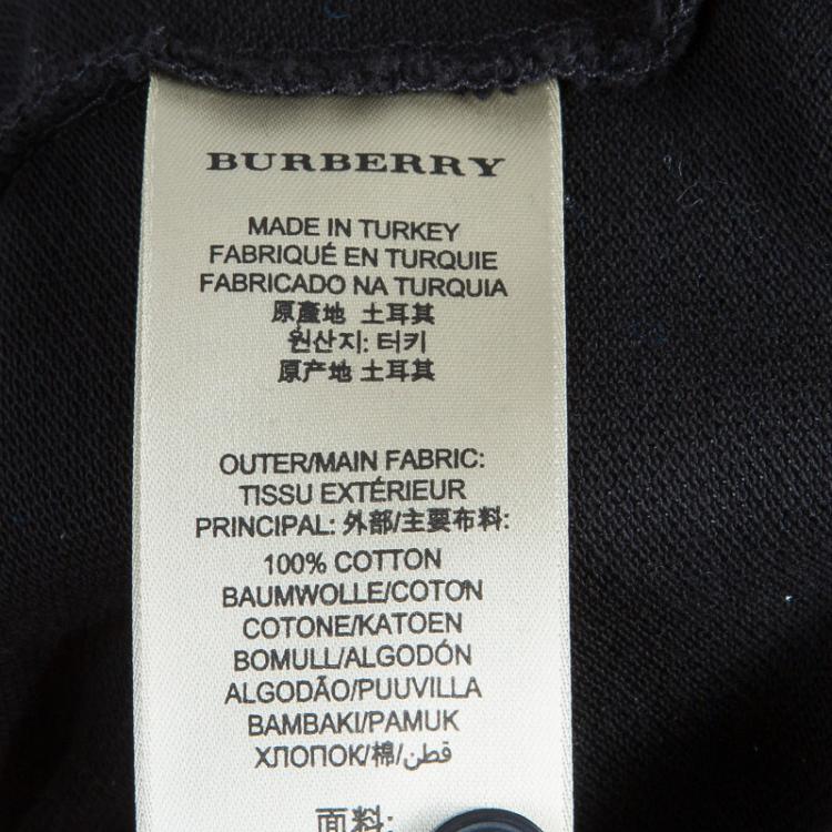 Pre Owned Burberry Black Polo Shirt S